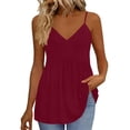 thumbnail image 1 of QASIEATN Womens Summer Tops V Neck Solid Color Casual Tank Tops Sleeveless Womens Tank Tops, 1 of 6