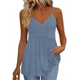 thumbnail image 1 of QASIEATN Womens Summer Tops V Neck Solid Color Casual Tank Tops Sleeveless Womens Tank Tops, 1 of 6
