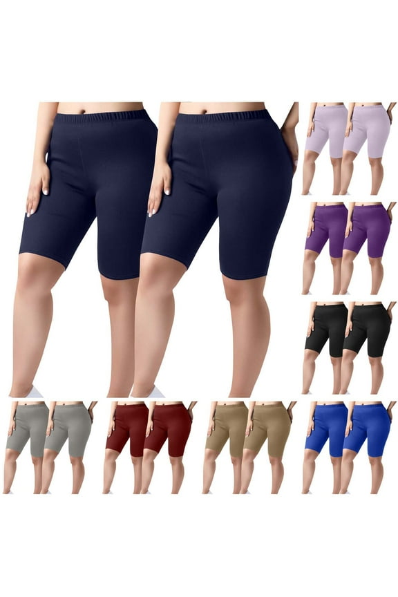 2 Pack Workout Yoga Shorts for Women Summer Soft Solid Stretch Slim Fit Running Volleyball Short Pants Casual Elastic Waist Biker Shorts Khaki XL Prime Sales of The Day