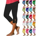 thumbnail image 1 of QATAINLAV 2025 Capri Pants for Women Summer Comfy Stretchy Cropped High Waist Yoga Leggings Casual Hollow Out Workout Compression Leggings Army Green XL Lightning Sales, 1 of 6
