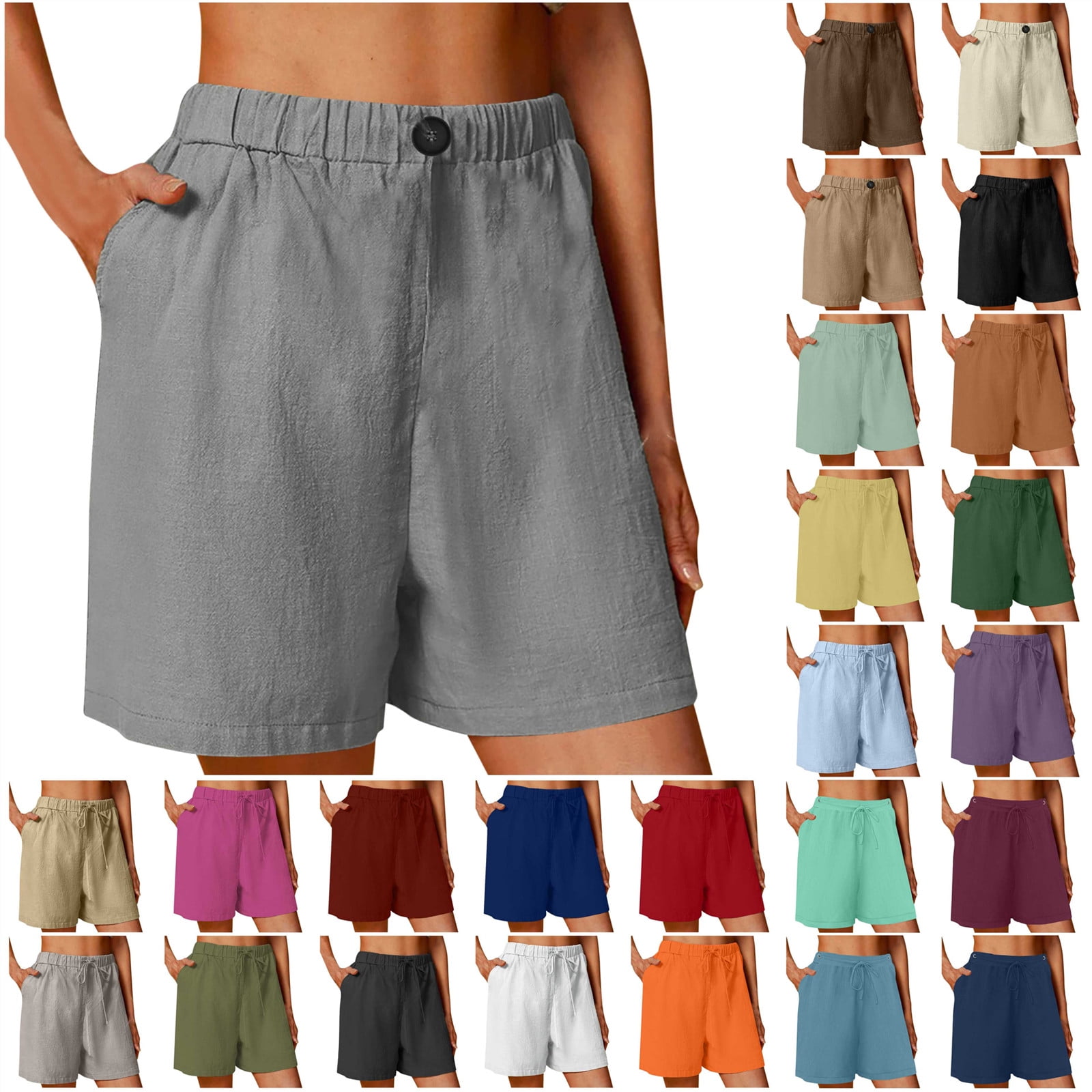 Nautica Ladies Linen Relaxed Fit Shorts