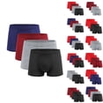 thumbnail image 1 of QATAINLAV 4 Pack Boxer Briefs for Men Stretch Moisture Wicking Breathable Underwear Solid Color Casual Panties Big and Tall Flat Corner Shorts Multicolor XXXXL Sales for Today, 1 of 7