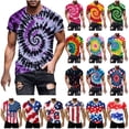 thumbnail image 1 of QATAINLAV 4th of July Shirts Mens Big and Tall Short Sleeve Tops Casual Crew Neck American Flag Graphic Tees Patriotic Clothes Blue XXXL, 1 of 6