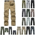 thumbnail image 1 of QATAINLAV Mens Hiking Convertible Pants Outdoor Quick Dry Zip Off Lightweight Fishing Pants Solid Casual Straight Leg Work Pants Trousers Dark Gray L, 1 of 4