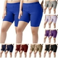 thumbnail image 1 of QATAINLAV Back to School Prime Sales! Biker Shorts for Women 2 Pack Plus Size Tummy Control Yoga Shorts Casual Summer Elastic Waist Athletic Running Short Leggings Gray L, 1 of 8