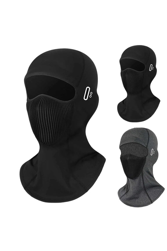 Balaclava Face Ski Mask for Men Women Windproof Thermal Warmer Cold Weather Skiing Climbing Cycling Face Cover Gray
