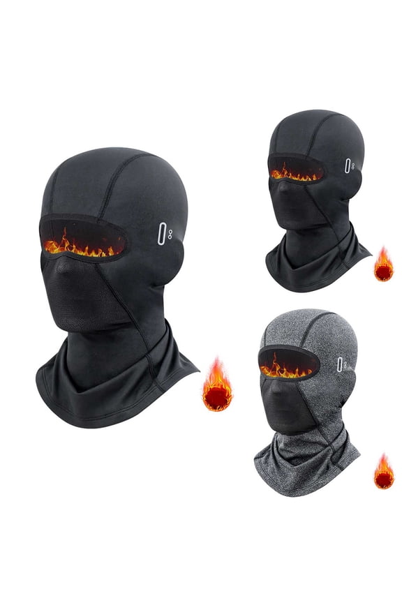 Balaclava Ski Mask Men Women Winter Cold Weather Fleece Face Masks for Skiing Snowboarding Motorcycle Riding Outdoor Work Black