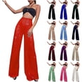 thumbnail image 1 of QATAINLAV Beige Sequin Pants for Women High Waist Sparkly Wide Leg Trousers Dressy Elegant Flowy Palazzo Pants, 1 of 6
