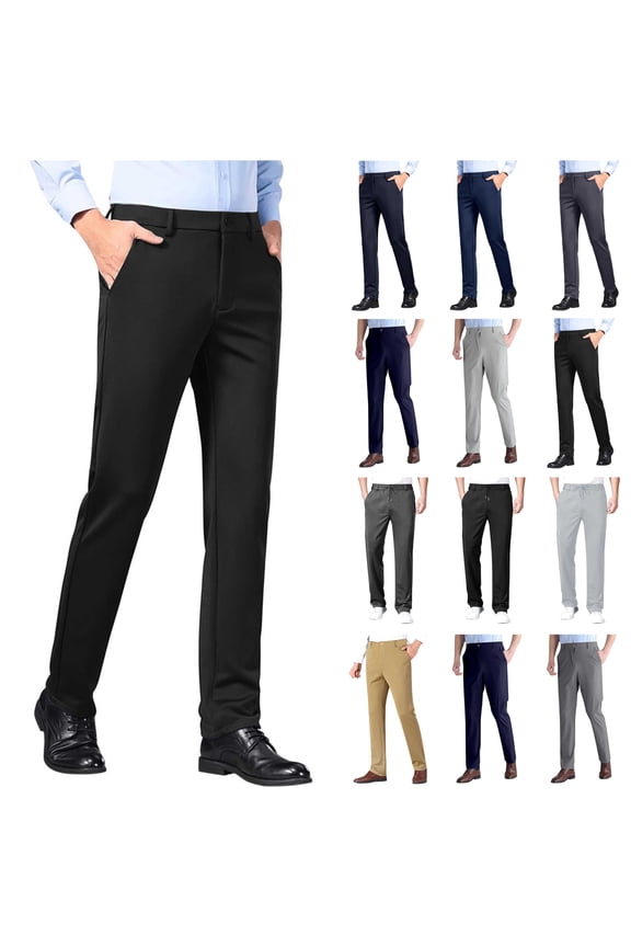 Big and Tall Golf Pants for Men Stretch Wrinkle Free Flat Front Work Dress Slacks Slim Fit Straight Leg Suit Trousers with Pockets Dark Gray XXXXXL Ofertas de Hoy en Liquidación