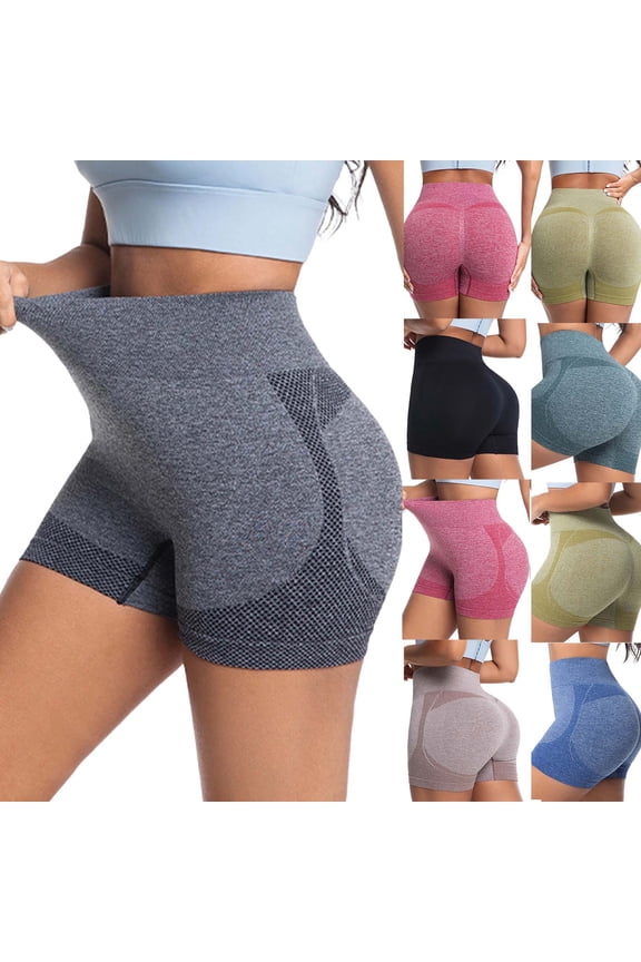 Biker Shorts Women Tummy Control Shapewear Yoga Shorts Booty Butt Lifting Breathable Workout Running Tight Buttoms Black M