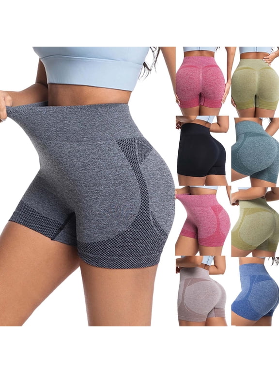 Biker Shorts Women Tummy Control Shapewear Yoga Shorts Booty Butt Lifting Breathable Workout Running Tight Buttoms Black XXL