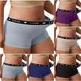 thumbnail image 1 of QATAINLAV Boyshort Underwear for Women Comfy Cotton Boxer Briefs Full Coverage Ladies BoyShorts Panties Plus Size Purple XXXXL Sales of The Day, 1 of 5