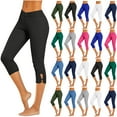 thumbnail image 1 of QATAINLAV Capri Leggings for Women 2025 Dressy Casual Summer Capris V Crossover High Waisted Knee Length Crop Pants Ladies Clothing Hot Pink XXXL Ofertas en Walmart, 1 of 7
