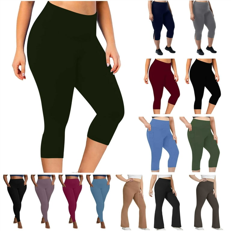 QATAINLAV Capri Leggings for Women Plus Size High Waisted Tummy