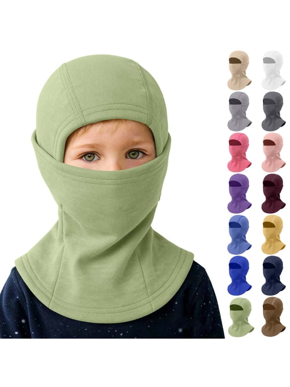 Child Balaclava Windproof Hoodie Hat for Kids Cold Weather Hunting Fursuit Head Cap Face Cover Skull Caps Navy
