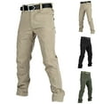 thumbnail image 1 of QATAINLAV Ripstop Tactical Pants for Men Outdoor Hiking Solid Color Casual Work Climbing Trousers Loose Fit Straight Leg Cargo Pants with Multi Pockets Khaki XXXL, 1 of 6