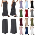 thumbnail image 1 of QATAINLAV Cotton Linen Skirts for Women Maxi Length Summer Skirts Drawstring Low Rise A-Line Casual Loose Flowy Beach Skirt Black S Ofertas Relampago de Hoy, 1 of 8