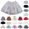 thumbnail image 1 of QATAINLAV Cute Tulle Skirts for Girls Ruffle Tiered Mesh Dress Kids Birthday Dance Outfits Elastic Waist Pleated Skirt Gray 7 Years Fall Savings, 1 of 5