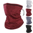 thumbnail image 1 of QATAINLAV Fleece Winter Neck Gaiter Windproof Bandana Adjustable Face Covering Scarf for Men and Women Wine, 1 of 4