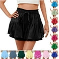 thumbnail image 1 of QATAINLAV Flowy Shorts for Women Casual Ruffle Tiered Skorts High Waist Mini Skirts Golf Tennis Butterfly Crochet Shorts Khaki XL Prime Sales, 1 of 6