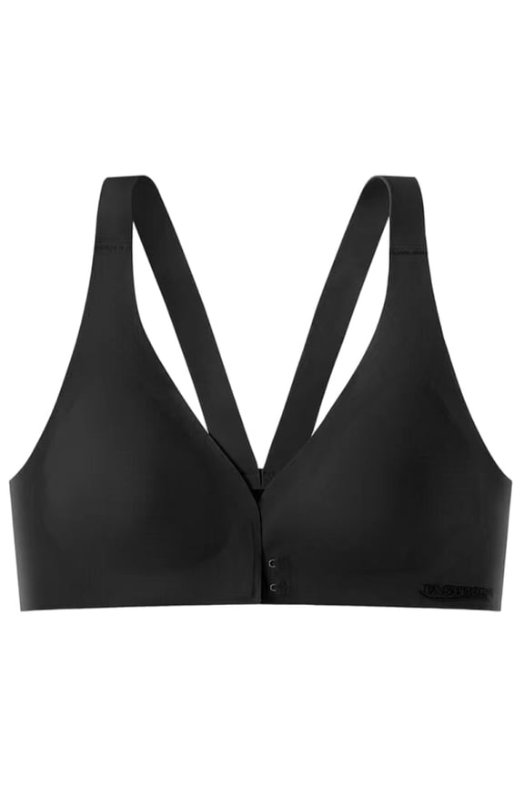 Front Closure Bras for Women Lounge Full Coverage Bras Posture Back Unpadded Wireless Underwear Ofertas Flash Black XL