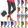 thumbnail image 1 of QATAINLAV Green Compression Leggings for Women High Waisted Workout Yoga Pants 3/4 Length Hollow Out Running Leggings with Pockets L, 1 of 7