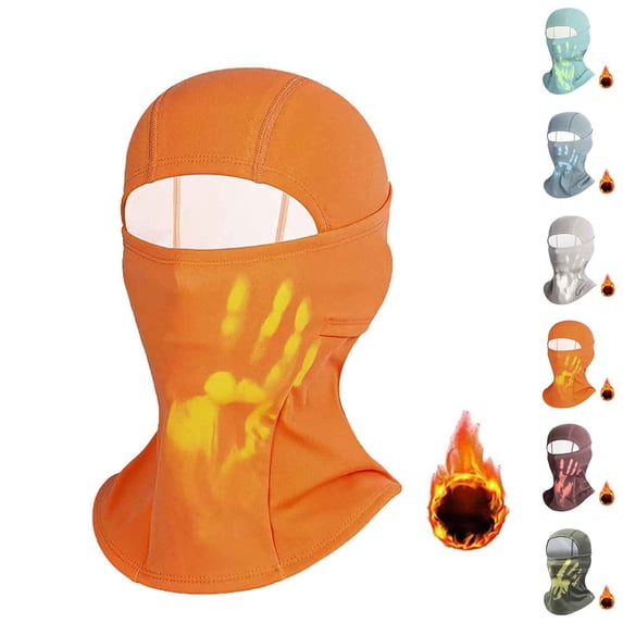 QATAINLAV Heat Reactive Balaclava Unisex Fleece Lined Warm Ski Mask Fashion Color Changing Heat Reactive Balaclavas Gray