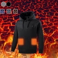 thumbnail image 1 of QATAINLAV Heated Hoodie for Women Men USB Electric Thermal Outerwear 5 Heating Zone Pullover Tops Unisex Outdoor Heating Sweatshirt Gray XXXXL, Birthday Gifts, 1 of 4