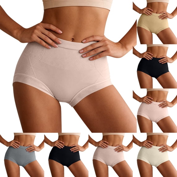 QATAINLAV High Waisted Tummy Control Underwear for Women Soft Breathable Shapewear Shorts Stretchy Seamless Butt Lifting Panties Green M