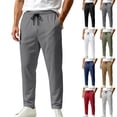 thumbnail image 1 of QATAINLAV Hiking Travel Pants for Men Athletic Outdoor Sports Quick Dry Mesh Sweatpants Straight Leg Golf Pants with Pockets Dark Gray S, 1 of 10