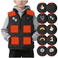 thumbnail image 1 of QATAINLAV Kids Lightweight Heated Vests 13 Heating Zones Waistcoat Down Skiing Coat Winter Clothes for Teen Girls Boys, Black, Birthday Gifts, 1 of 10