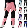 thumbnail image 1 of QATAINLAV Kids Ski Snow Pants Fleece Lined Winter Warm Snowboard Snowsuit Outdoor Hiking Waterproof Insulated Snowpants Hot Pink, 1 of 10