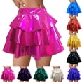 thumbnail image 1 of QATAINLAV Kids Tutus Dance Skirt Shiny Sparkles 3 Layer Ruffle Skirts Birthday Party Costume Clothes Gold, 1 of 4