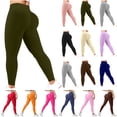 thumbnail image 1 of QATAINLAV Leggings for Women High Waist Tummy Control Yoga Pants Ribbed Knit Gym Running Workout Leggings, Blue, M, 1 of 8