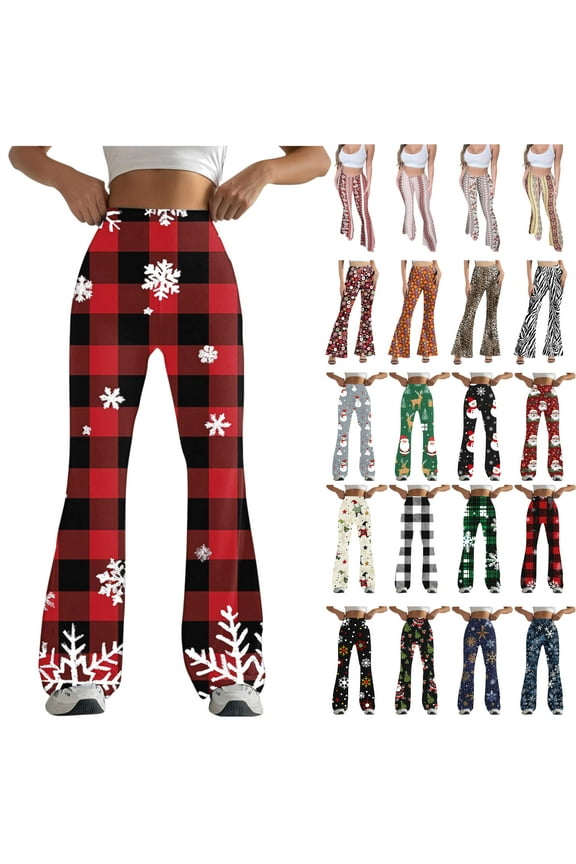 Birthday Gifts 70s Flare Pants for Women High Waist Bell Bottom Boho Leggings Milk Silk Soft Workout Legging Pants Hippie Festival Outfits Hot Pink XL