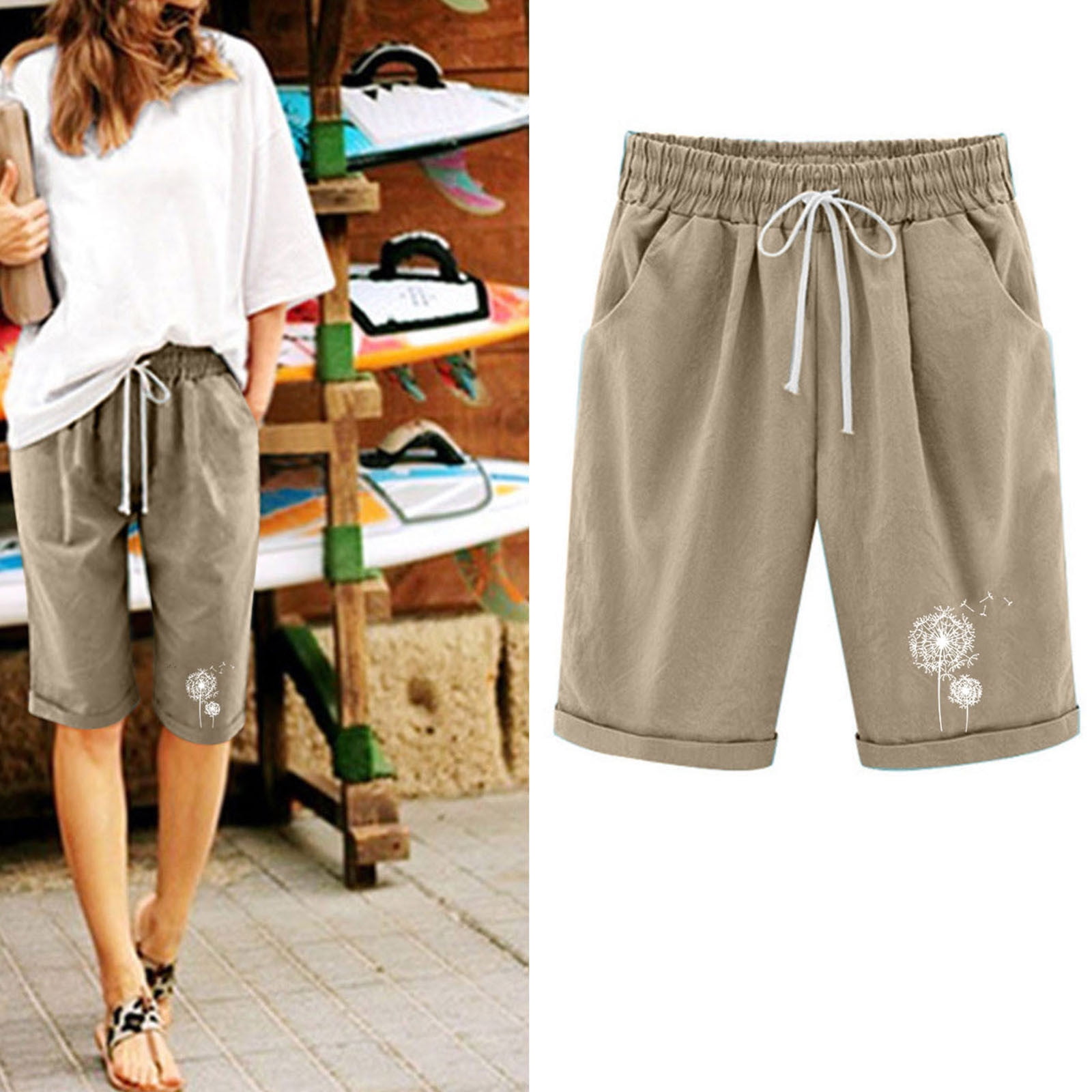 Nautica Ladies Linen Relaxed Fit Shorts main image 1