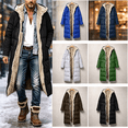thumbnail image 1 of QATAINLAV Long Sherpa Lined Zip Up Puffer Jacket for Man Fleece Hooded Trench Coat Thick Warm Winter Jacket with Pockets, 1 of 7
