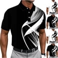 thumbnail image 1 of QATAINLAV Men Collared Polos Shirt Short Sleeve Golf Shirt Button Down Stretch Soft Printed Tee Tops Casual Slim Fit Novelty Shirts, 1 of 6