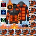 thumbnail image 1 of QATAINLAV Men Women Heated Jacket USB Charging 21 Heating Zones Hooded Puffer Coat with Pockets (no Battery Pack) for Outdoor Snow Jackets Blue M, Gifts for Mom, 1 of 7
