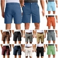 thumbnail image 1 of QATAINLAV Men's Chino Shorts Summer Lightweight 9" Inch Dress Shorts Solid Casual Flat Front Short Work Pants with Pockets Black L, 1 of 5
