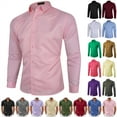 thumbnail image 1 of QATAINLAV Men's Dress Shirts Stretch Wrinkle Free Formal Shirt Business Casual Button Down Blouse Solid Long Sleeve Lapel Wedding Tops White L Birthday Gifts, 1 of 8