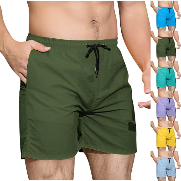 QATAINLAV Men's Swim Trunks Quick Dry Bathing Suits 6 Inch Swimming Shorts with Compression Liner and Pockets Purple XXL
