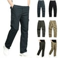 thumbnail image 1 of QATAINLAV Mens Cargo Pants Casual Relaxed Fit Hiking Work Pants Outdoor Athletic Joggers Pant with Multi Pockets Black XXXL, 1 of 4