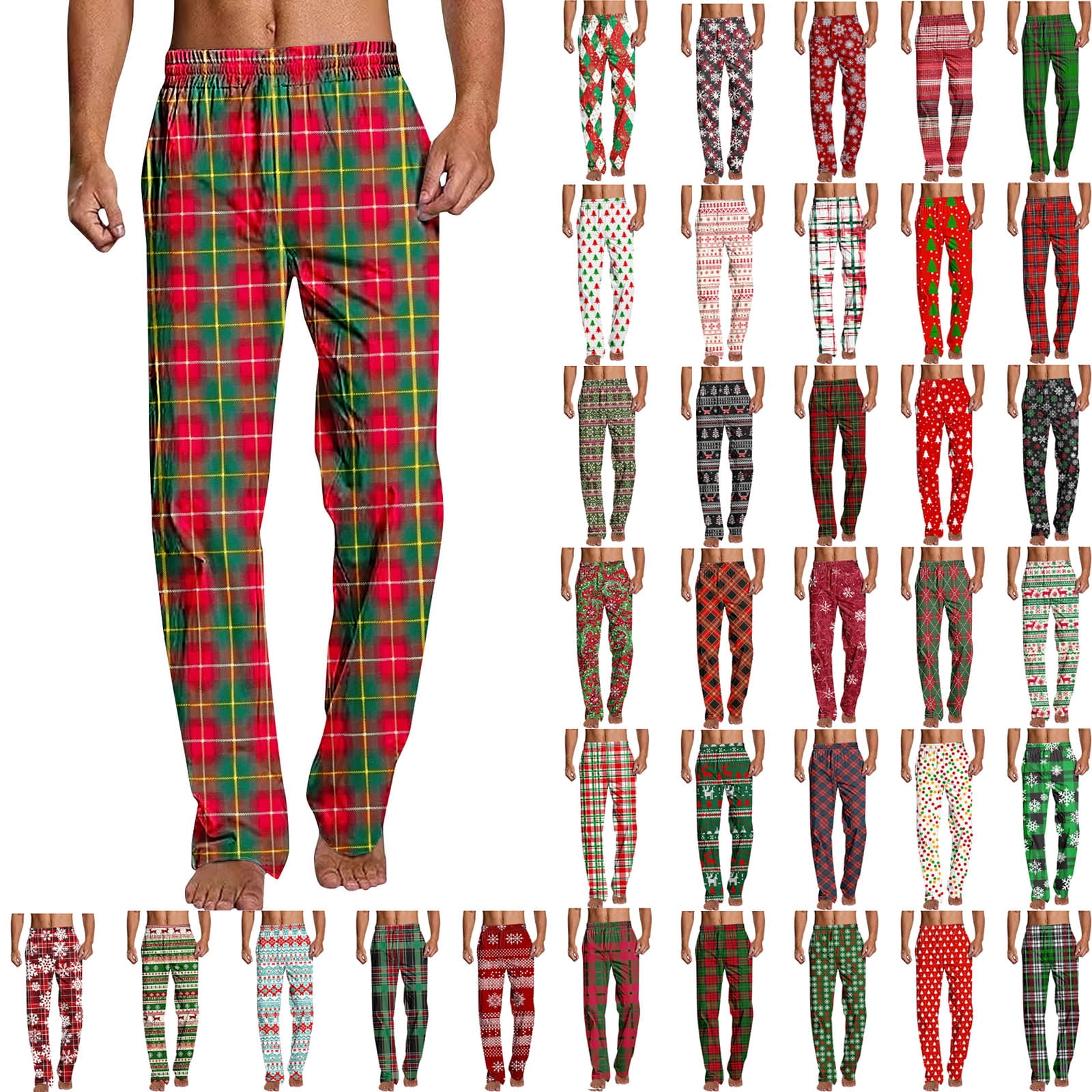 QATAINLAV Mens Cotton Pajama Pants, Casual Soft Lightweight Sleep Pants