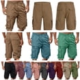 thumbnail image 1 of QATAINLAV Mens Elastic Waist Cargo Shorts Zipper Pocket Relaxed Fit Stretch Work Shorts for Outdoor Hiking Wine XXXL, 1 of 7