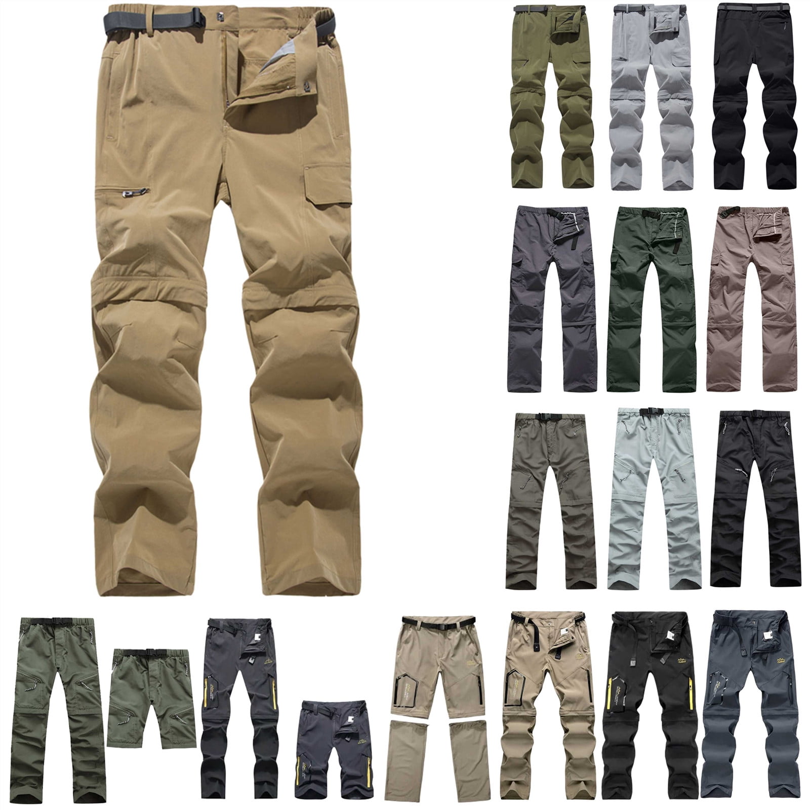 QATAINLAV Mens Hiking Pants with Pockets Outdoor Relaxed Fit Cargo ...