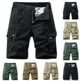 thumbnail image 1 of QATAINLAV Mens Summer Lightweight Cargo Shorts Drawstring Flat Front Casual Work Shorts Outdoor Multi Pockets Short Hiking Pants Khaki M Mens Gifts, 1 of 10