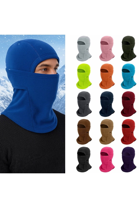 Mens Winter Balaclava Ski Mask Windproof Ski Face Neck Warmer for Cold Weather Outdoor Sports Hats Hot Pink