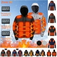 thumbnail image 1 of QATAINLAV Mens Womens Heated Hooded Sweatshirts 29 Heating Zones Long Sleeve Pullover Hoodies Winter Going Out Tops (Not Included Battery), Gray, XXL, 1 of 4