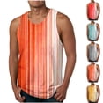 thumbnail image 1 of QATAINLAV Mens Workout Tank Tops Cotton Loose Fit Sleeveless T Shirt Gradient Print Muscle Gym Fitness Tees Todays Sale Red 5XL, 1 of 5